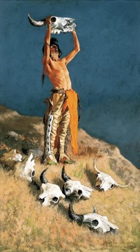 アメリカインディアン Painting - コンジャーバッファル インディアナ州